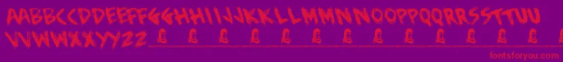 BewareOfTheDog Font – Red Fonts on Purple Background