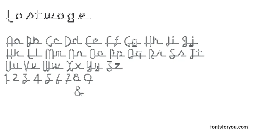 A fonte Lostwage – alfabeto, números, caracteres especiais