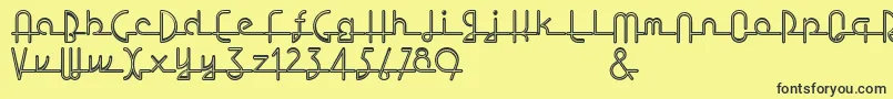 Lostwage Font – Black Fonts on Yellow Background