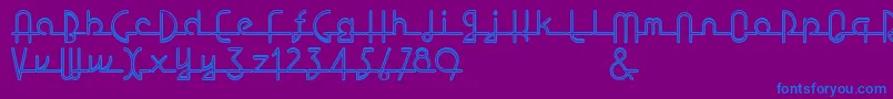 Lostwage Font – Blue Fonts on Purple Background