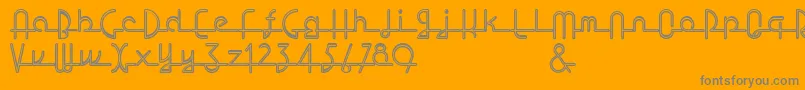 フォントLostwage – オレンジの背景に灰色の文字