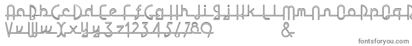 フォントLostwage – 白い背景に灰色の文字