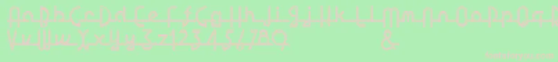 Lostwage Font – Pink Fonts on Green Background