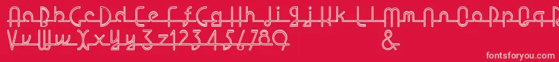 Lostwage Font – Pink Fonts on Red Background