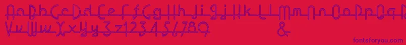 Lostwage Font – Purple Fonts on Red Background