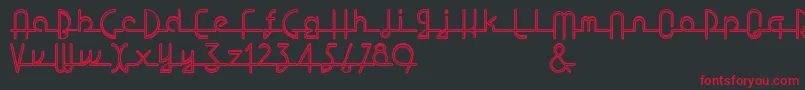 Lostwage Font – Red Fonts on Black Background