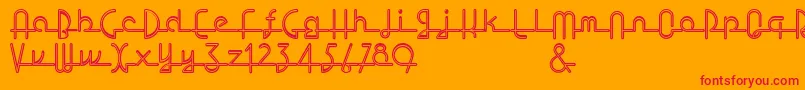 Lostwage Font – Red Fonts on Orange Background