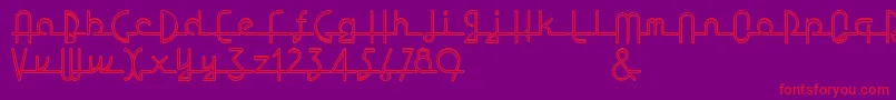 Lostwage Font – Red Fonts on Purple Background