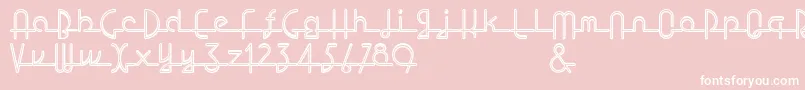 フォントLostwage – ピンクの背景に白い文字