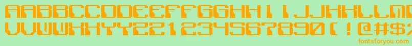 PolixMono Font – Orange Fonts on Green Background