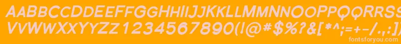 FlorencesansScBlackItalic Font – Pink Fonts on Orange Background