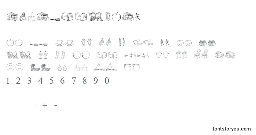 Czcionka TextbookMath – alfabet, cyfry, specjalne znaki