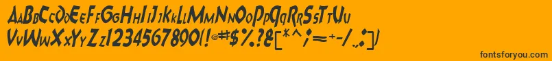 CharkRegularTtnorm Font – Black Fonts on Orange Background