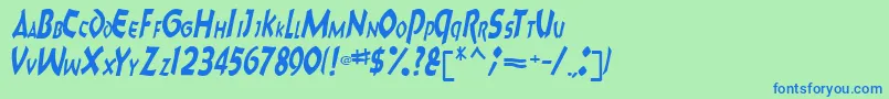 CharkRegularTtnorm Font – Blue Fonts on Green Background