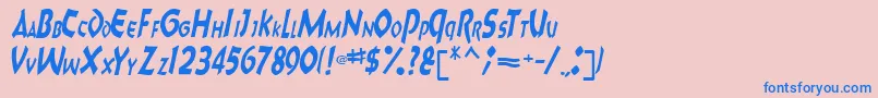 フォントCharkRegularTtnorm – ピンクの背景に青い文字