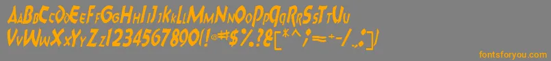 CharkRegularTtnorm Font – Orange Fonts on Gray Background