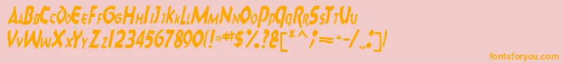 CharkRegularTtnorm Font – Orange Fonts on Pink Background