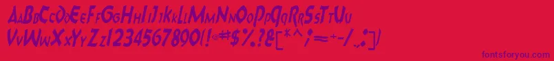 CharkRegularTtnorm Font – Purple Fonts on Red Background