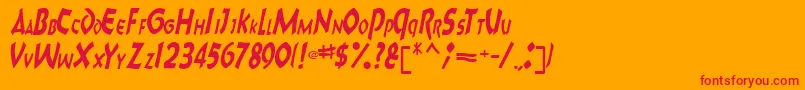 CharkRegularTtnorm Font – Red Fonts on Orange Background