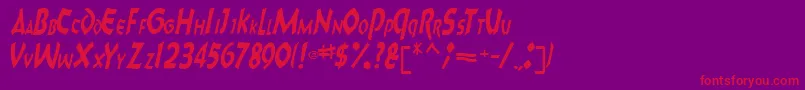 CharkRegularTtnorm Font – Red Fonts on Purple Background