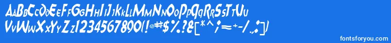 フォントCharkRegularTtnorm – 青い背景に白い文字