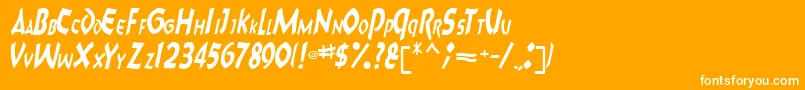 CharkRegularTtnorm Font – White Fonts on Orange Background