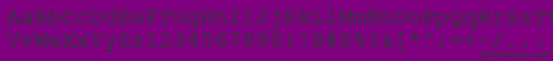 ErKurierKoi8R-Schriftart – Schwarze Schriften auf violettem Hintergrund