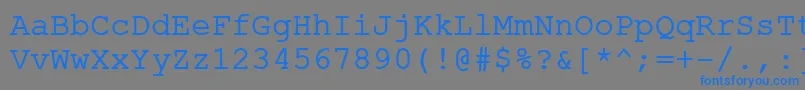 フォントErKurierKoi8R – 灰色の背景に青い文字