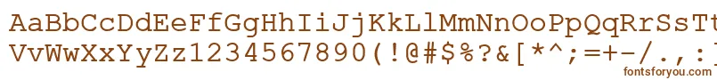 ErKurierKoi8R-fontti – ruskeat fontit valkoisella taustalla