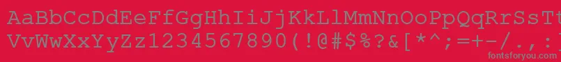 Шрифт ErKurierKoi8R – серые шрифты на красном фоне