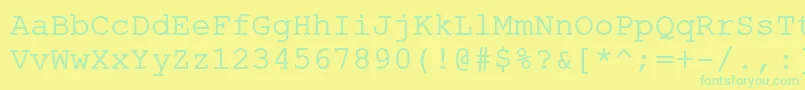 ErKurierKoi8R-fontti – vihreät fontit keltaisella taustalla