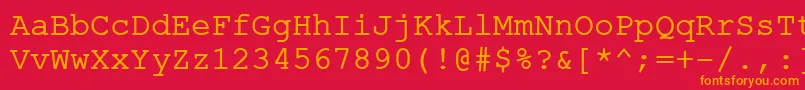 ErKurierKoi8R Font – Orange Fonts on Red Background