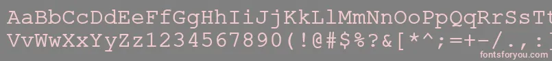 ErKurierKoi8R-fontti – vaaleanpunaiset fontit harmaalla taustalla