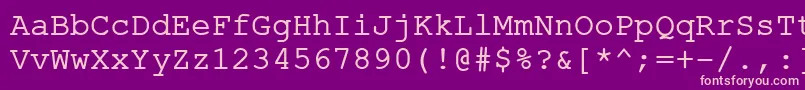ErKurierKoi8R-Schriftart – Rosa Schriften auf violettem Hintergrund