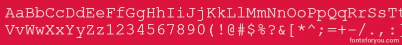 ErKurierKoi8R Font – Pink Fonts on Red Background