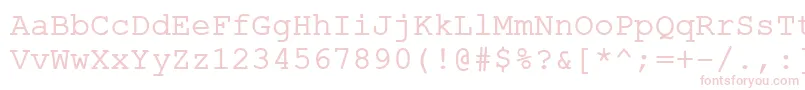 Fonte ErKurierKoi8R – fontes rosa em um fundo branco