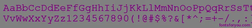 Шрифт ErKurierKoi8R – фиолетовые шрифты на сером фоне