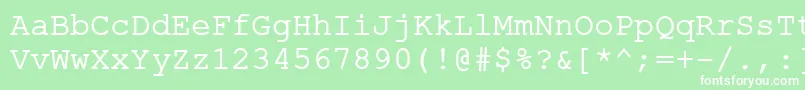 ErKurierKoi8R-Schriftart – Weiße Schriften auf grünem Hintergrund