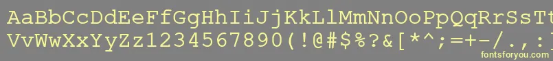 ErKurierKoi8R-fontti – keltaiset fontit harmaalla taustalla