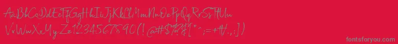 BroadcastMatter Font – Gray Fonts on Red Background