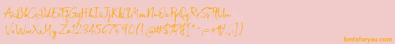 BroadcastMatter Font – Orange Fonts on Pink Background