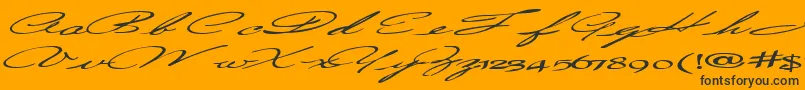 Countrylove3Bold-Schriftart – Schwarze Schriften auf orangefarbenem Hintergrund