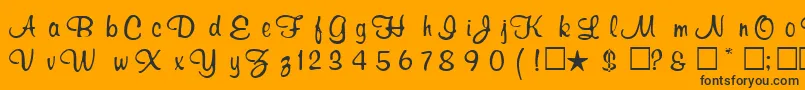 RosertasRegular Font – Black Fonts on Orange Background