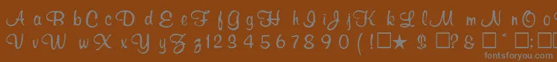 Шрифт RosertasRegular – серые шрифты на коричневом фоне