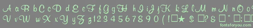 RosertasRegular Font – Green Fonts on Gray Background
