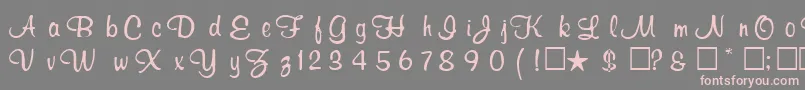 RosertasRegular Font – Pink Fonts on Gray Background