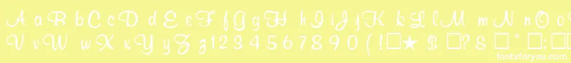 RosertasRegular Font – White Fonts on Yellow Background