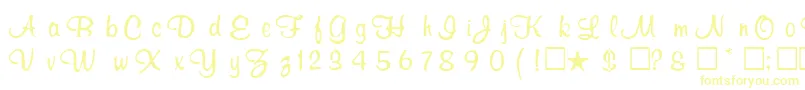 RosertasRegular Font – Yellow Fonts on White Background