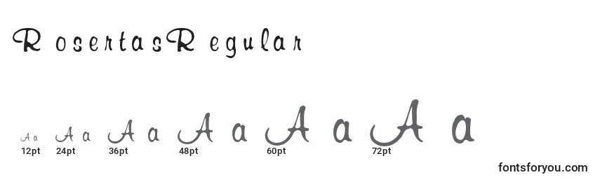 RosertasRegular Font Sizes