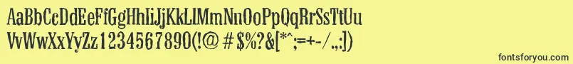 ColonelantiqueRegular Font – Black Fonts on Yellow Background